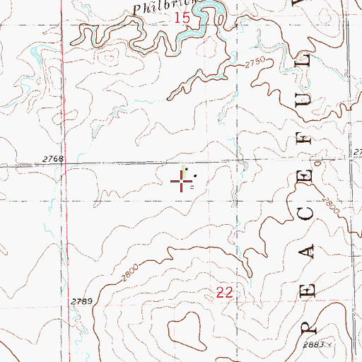 Topographic Map of Hewson Ranch, ND