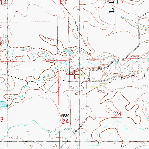 Topographic Map of Swenson Ranch, ND