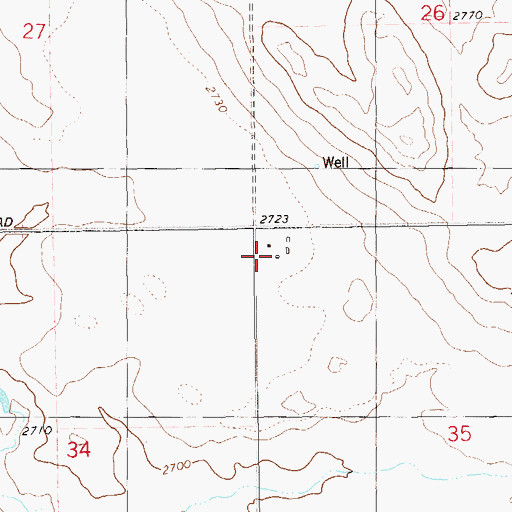 Topographic Map of Underwood Ranch, ND