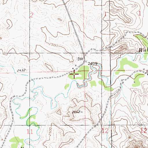 Topographic Map of Howard Ranch, ND