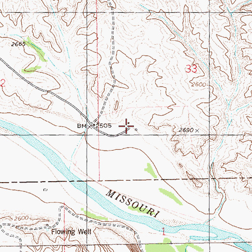 Topographic Map of Van Daele Ranch, ND