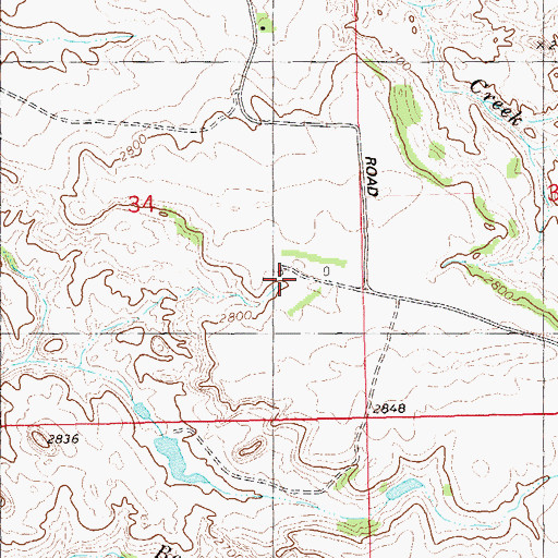 Topographic Map of M Griffin Ranch, ND