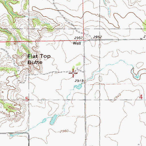 Topographic Map of Smith Ranch, ND