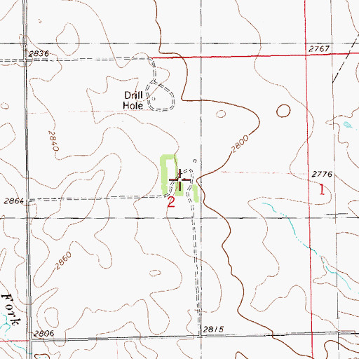 Topographic Map of Howie Ranch, ND