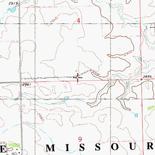 Topographic Map of Fugere Ranch, ND