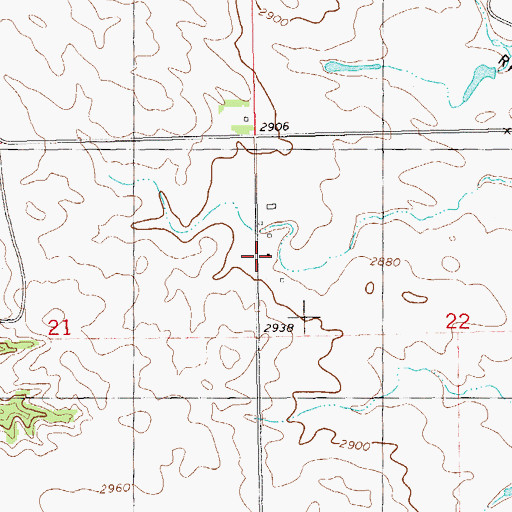 Topographic Map of H Fritz Ranch, ND
