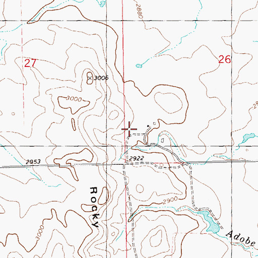Topographic Map of L Fritz Ranch, ND