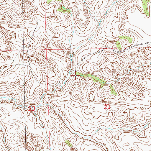 Topographic Map of Egly Ranch, ND