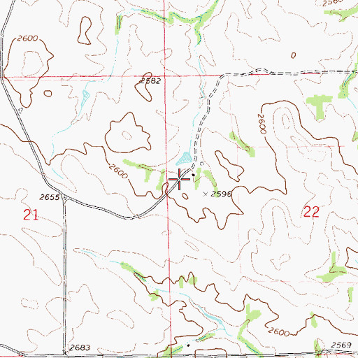 Topographic Map of Lohman Ranch, ND