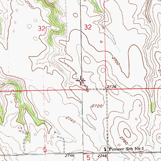 Topographic Map of Simnioniw Ranch, ND