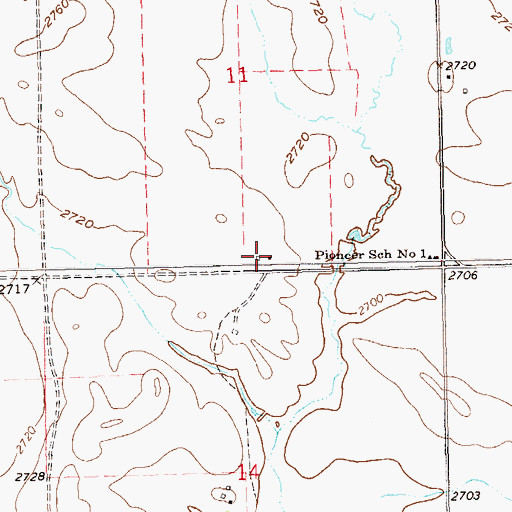 Topographic Map of Evoniuk Ranch, ND