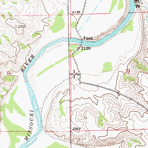 Topographic Map of Buckhorn Ranch, ND