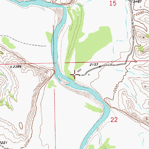 Topographic Map of Mosser Ranch, ND