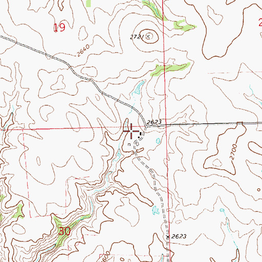 Topographic Map of L Tachenko Ranch, ND