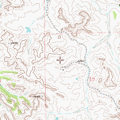 Topographic Map of Northrup Ranch, ND