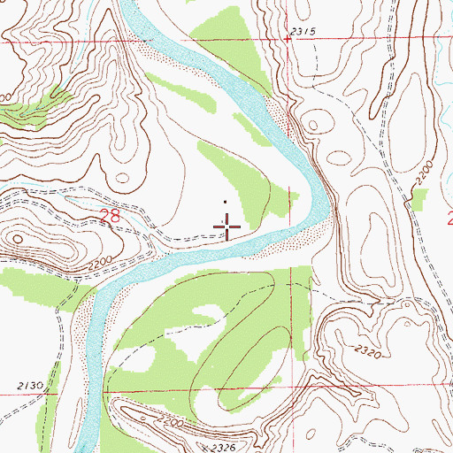 Topographic Map of J Tescher Ranch, ND