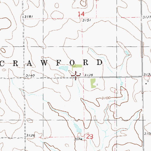 Topographic Map of Swenson Ranch, ND