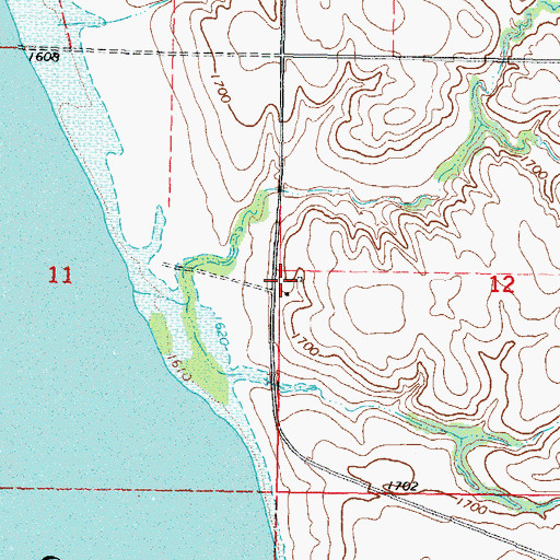 Topographic Map of Gayton Post Office (historical), ND