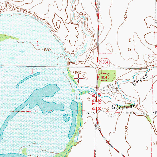 Topographic Map of Glencoe Post Office (historical), ND