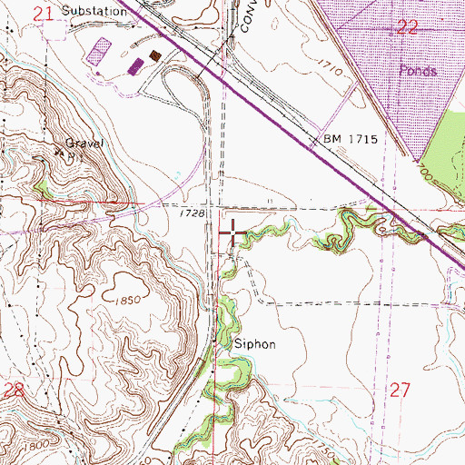 Topographic Map of Deapolis Post Office (historical), ND