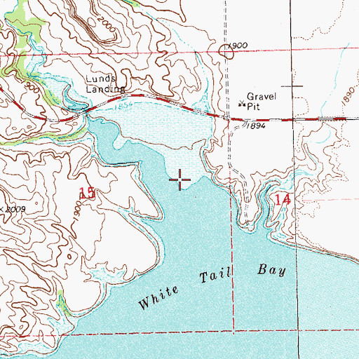 Topographic Map of Nesson Post Office (historical), ND