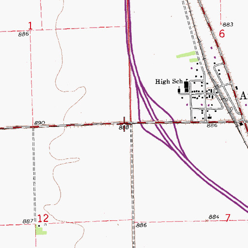 Topographic Map of City of Argusville, ND