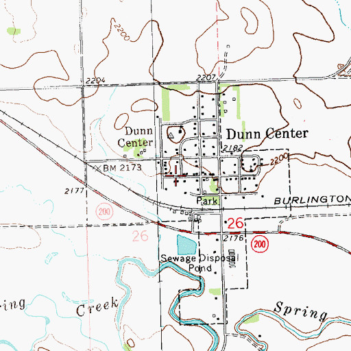 Topographic Map of City of Dunn Center, ND