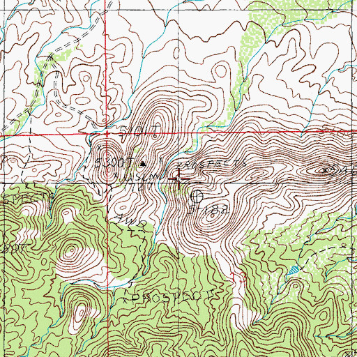 Topographic Map of Barrett Camp, AZ