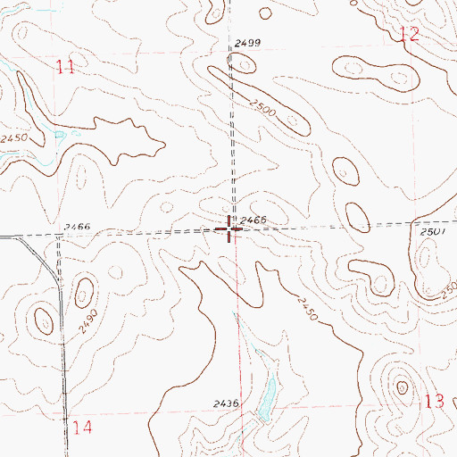 Topographic Map of Unorganized Territory of East Adams, ND