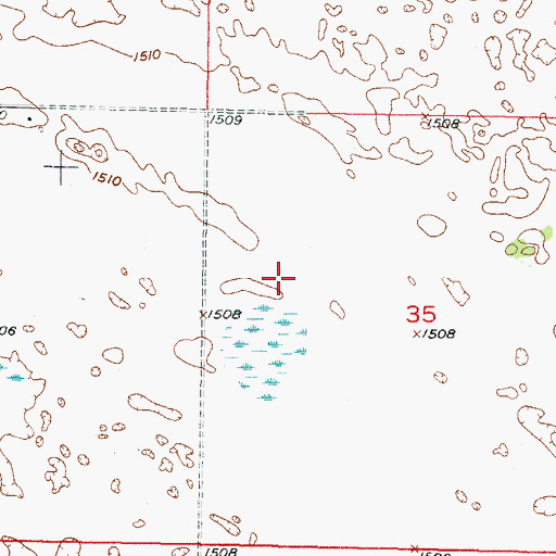 Topographic Map of Unorganized Territory of East McHenry, ND