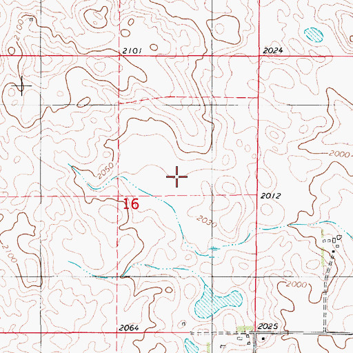 Topographic Map of Unorganized Territory of East McIntosh, ND