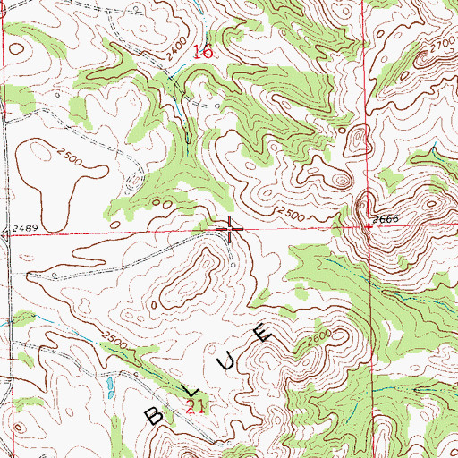 Topographic Map of Unorganized Territory of East McKenzie, ND