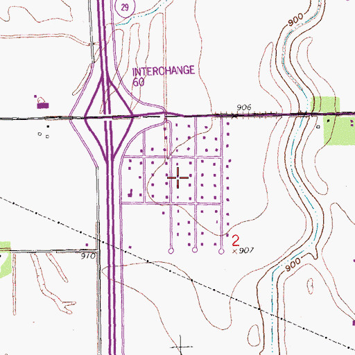 Topographic Map of City of Frontier, ND