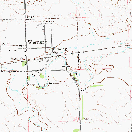 Topographic Map of Unorganized Territory of Halliday, ND