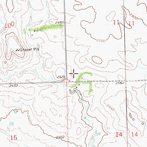 Topographic Map of Unorganized Territory of Killdeer, ND