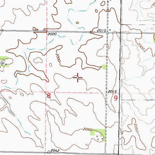 Topographic Map of Unorganized Territory of North Emmons, ND