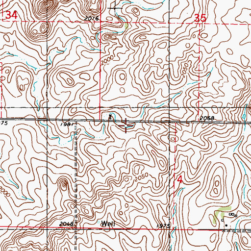 Topographic Map of Unorganized Territory of Northeast Emmons (historical), ND