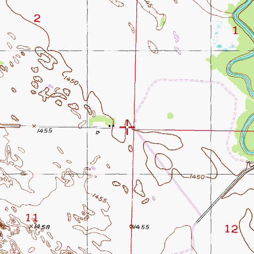 Topographic Map of Unorganized Territory of Northeast McHenry, ND