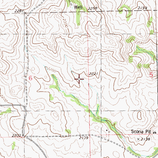 Topographic Map of Unorganized Territory of North McKenzie, ND