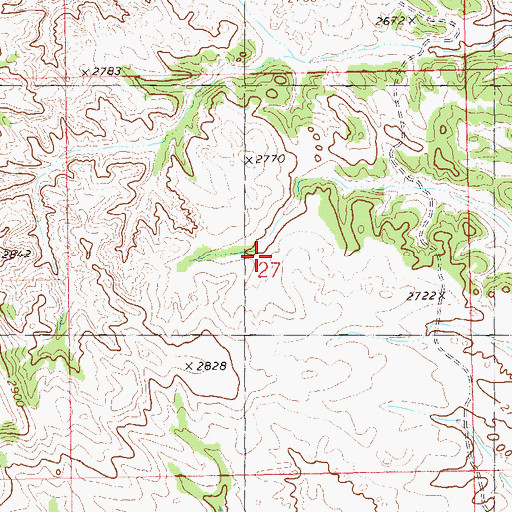 Topographic Map of Unorganized Territory of Northwest Slope, ND