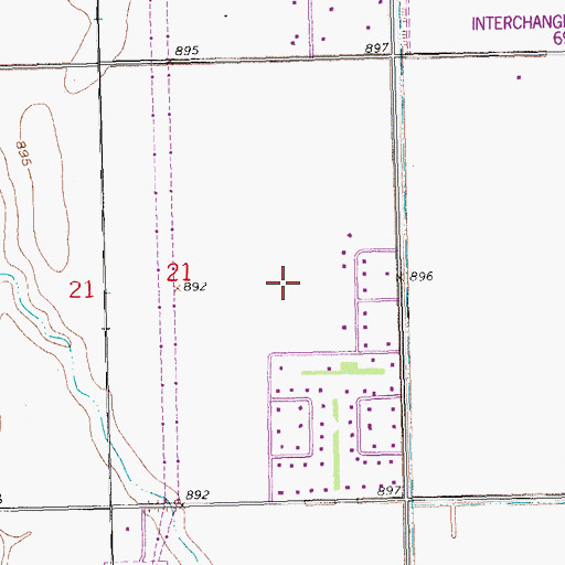 Topographic Map of City of Reile's Acres, ND