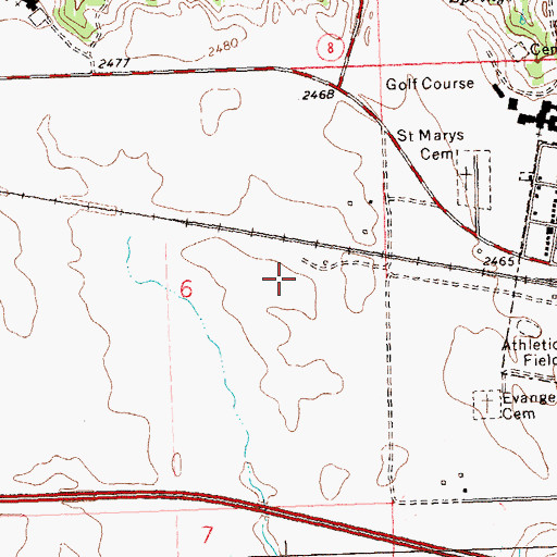 Topographic Map of City of Richardton, ND