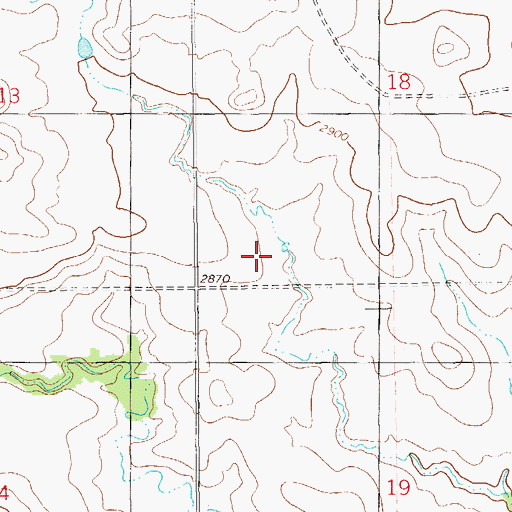 Topographic Map of Unorganized Territory of South Golden Valley, ND