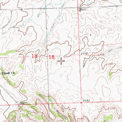 Topographic Map of Unorganized Territory of Southwest Mountrail, ND