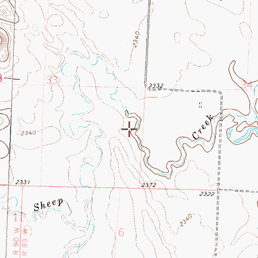 Topographic Map of Unorganized Territory of West Grant, ND