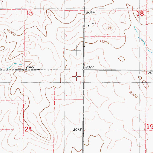 Topographic Map of Unorganized Territory of West Logan, ND