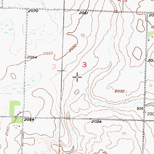 Topographic Map of Unorganized Territory of West McLean, ND