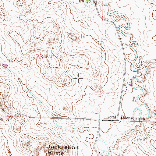 Topographic Map of Unorganized Territory of West Morton, ND