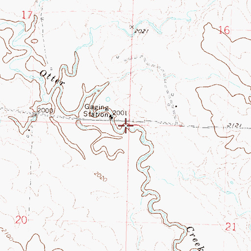 Topographic Map of Unorganized Territory of West Oliver, ND