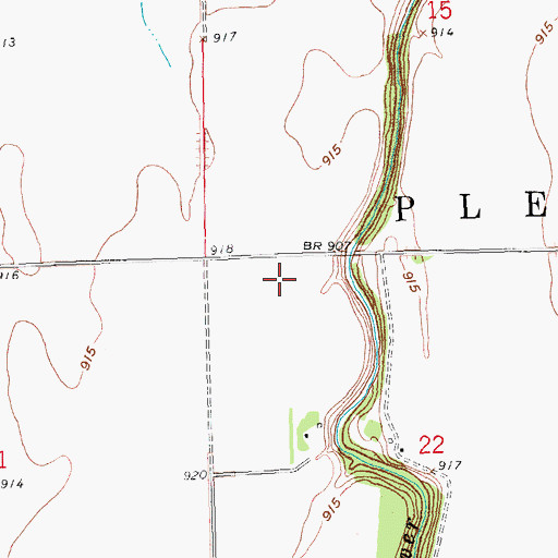 Topographic Map of Township of Pleasant, ND